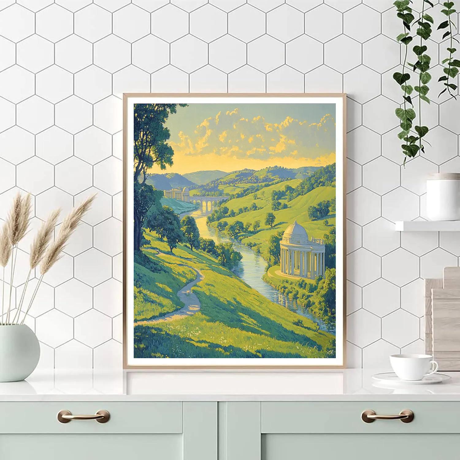 Raphael Inspired Luminous Renaissance Valley Number painting