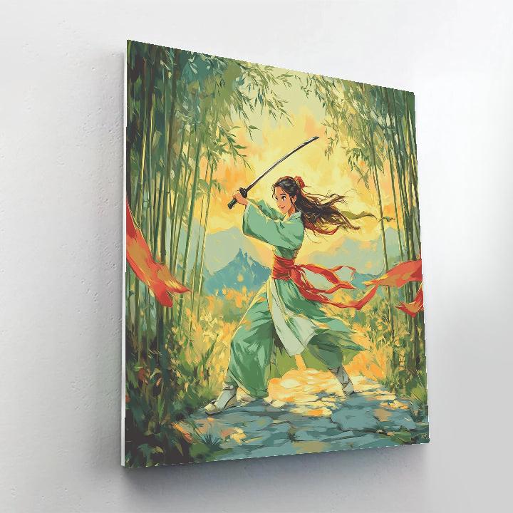 Mulan Courageous Training Day Number painting