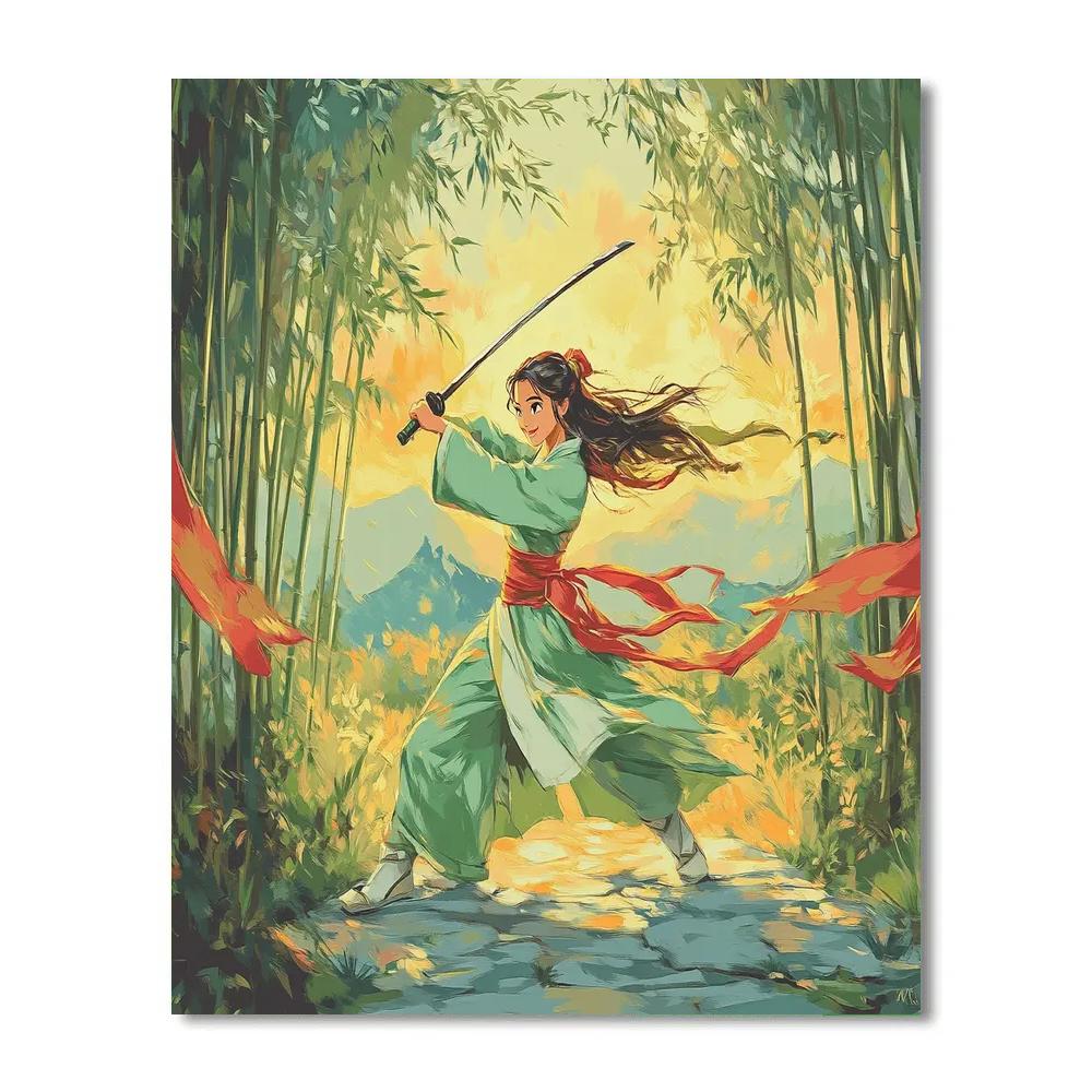 Mulan Courageous Training Day Number painting