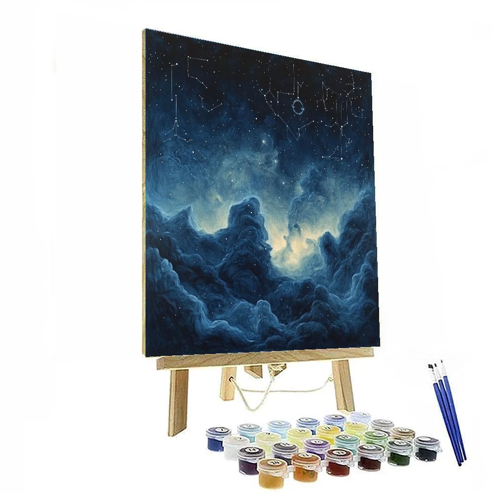 Leonardo Da Vinci Inspired Harmonic Nebula Study paint by numbers