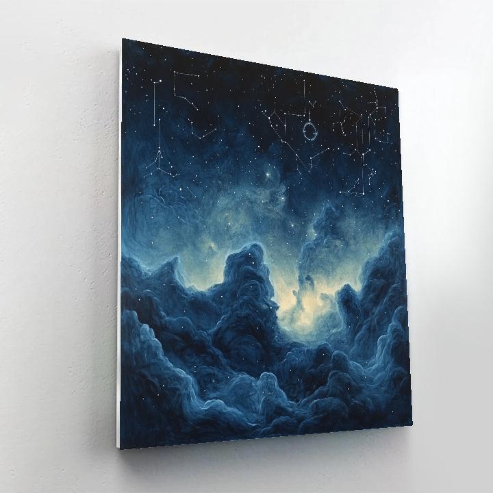 Leonardo Da Vinci Inspired Harmonic Nebula Study paint by numbers