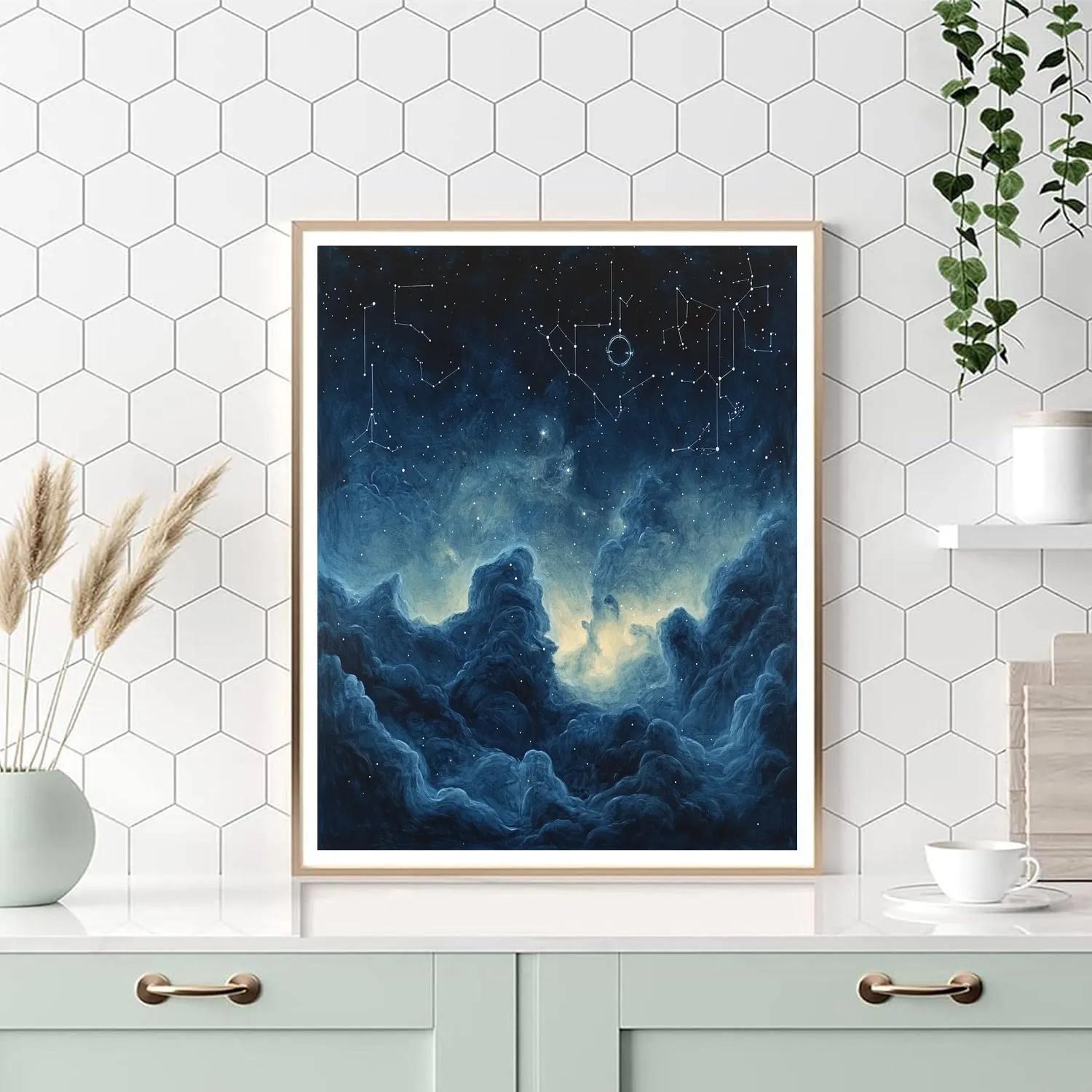 Leonardo Da Vinci Inspired Harmonic Nebula Study paint by numbers