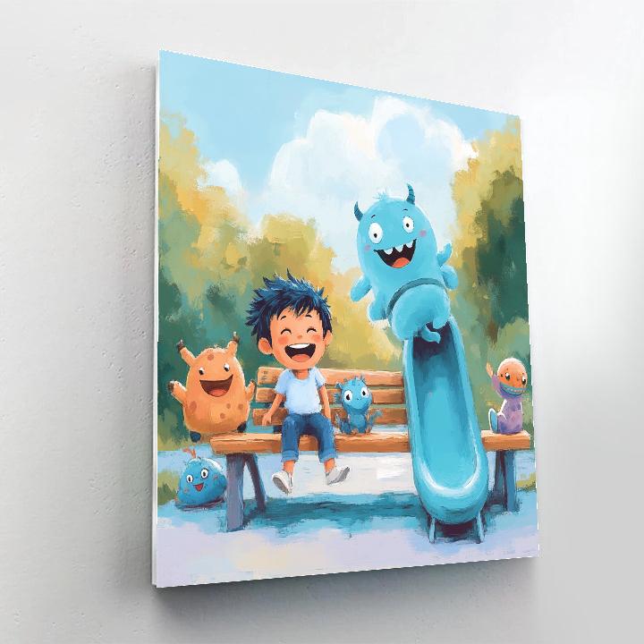 Sully And Boo Playground Giggle Painting by numbers kit