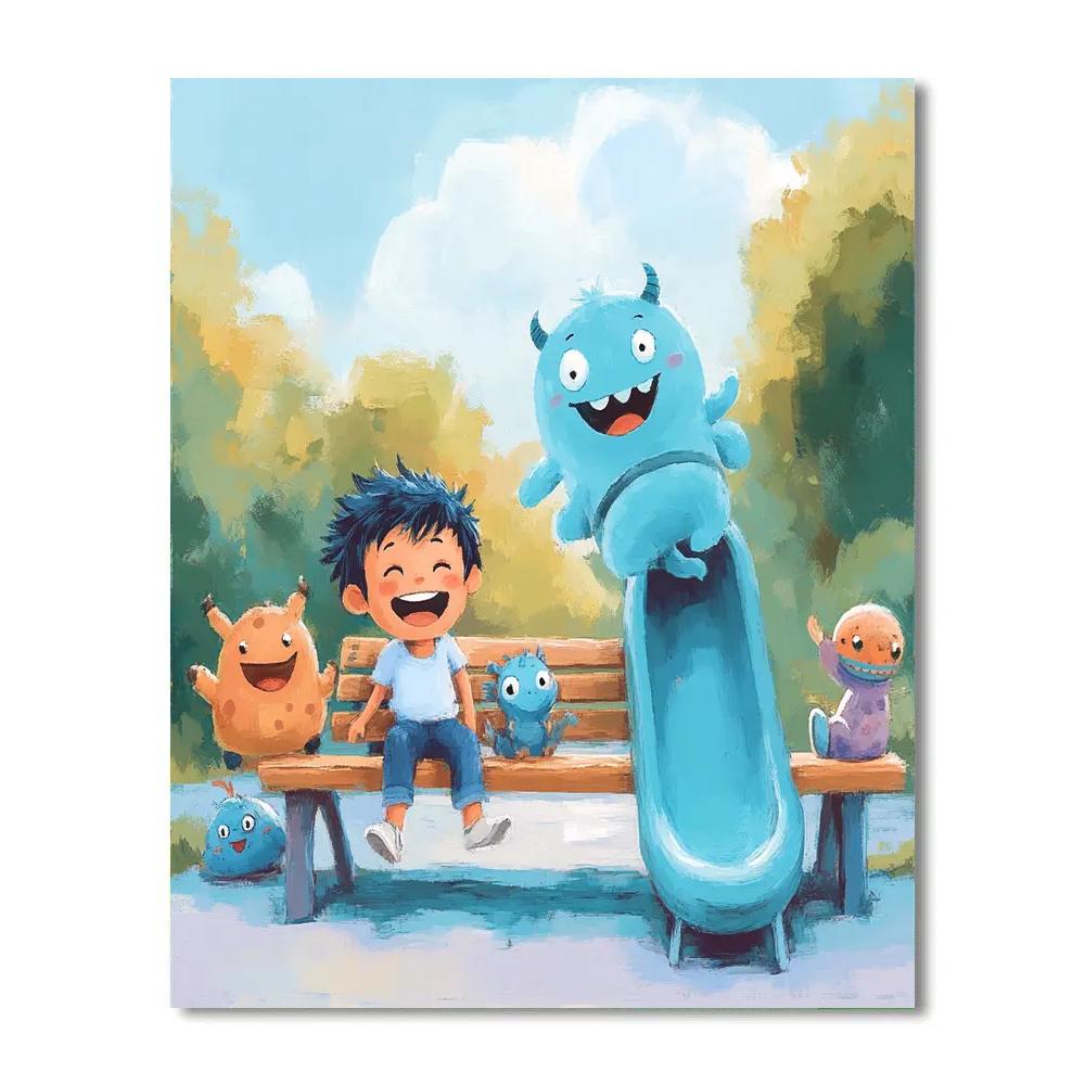Sully And Boo Playground Giggle Painting by numbers kit