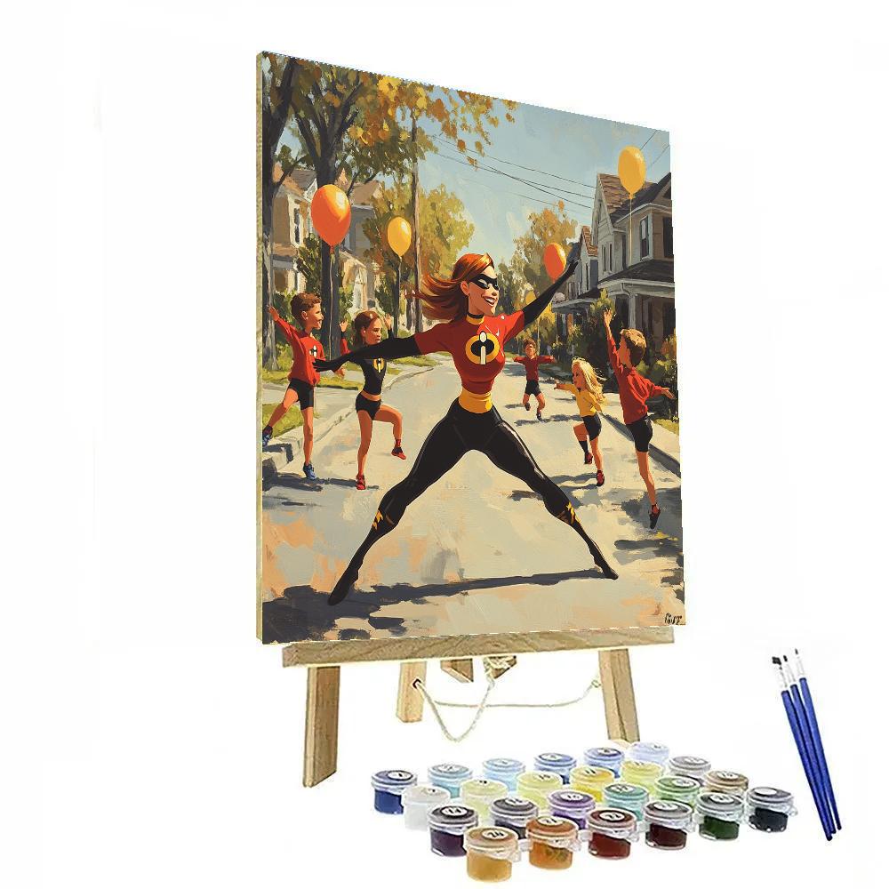 Mrs Incredible Family Team Numbered painting kits