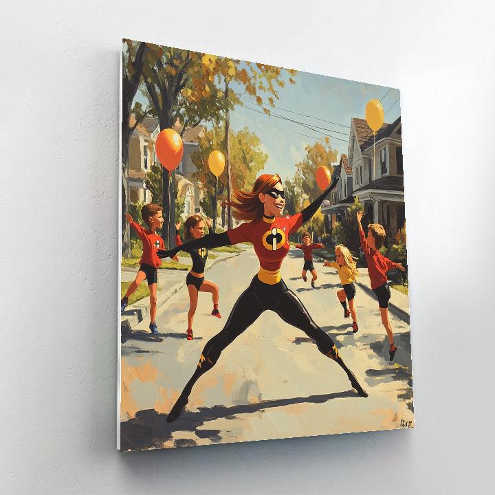 Mrs Incredible Family Team Numbered painting kits