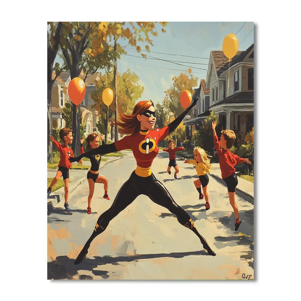 Mrs Incredible Family Team Numbered painting kits