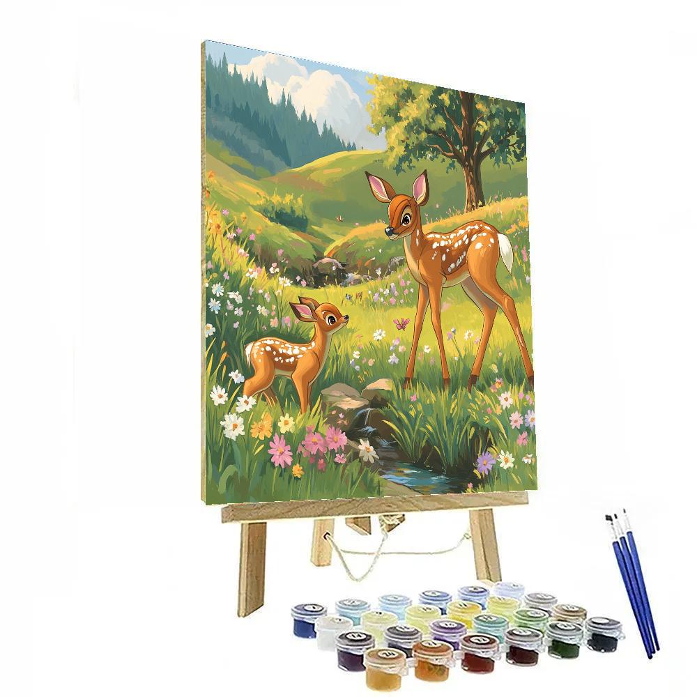 Bambi Meadow Spring Paint by numbers art