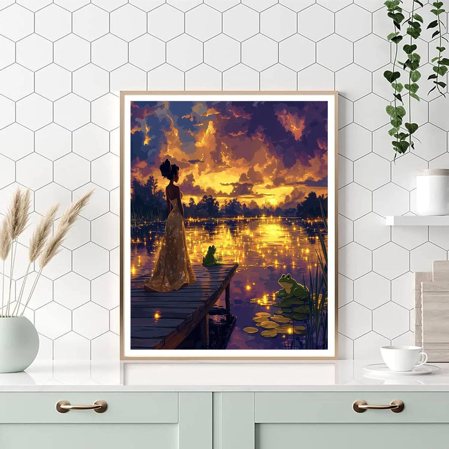 Tianas Magical Bayou Evening painting number kit