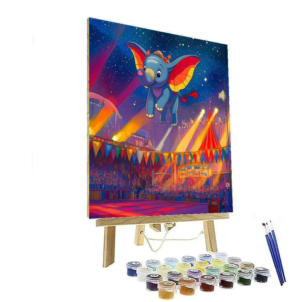 Dumbos Circus Night Flight painting number kit
