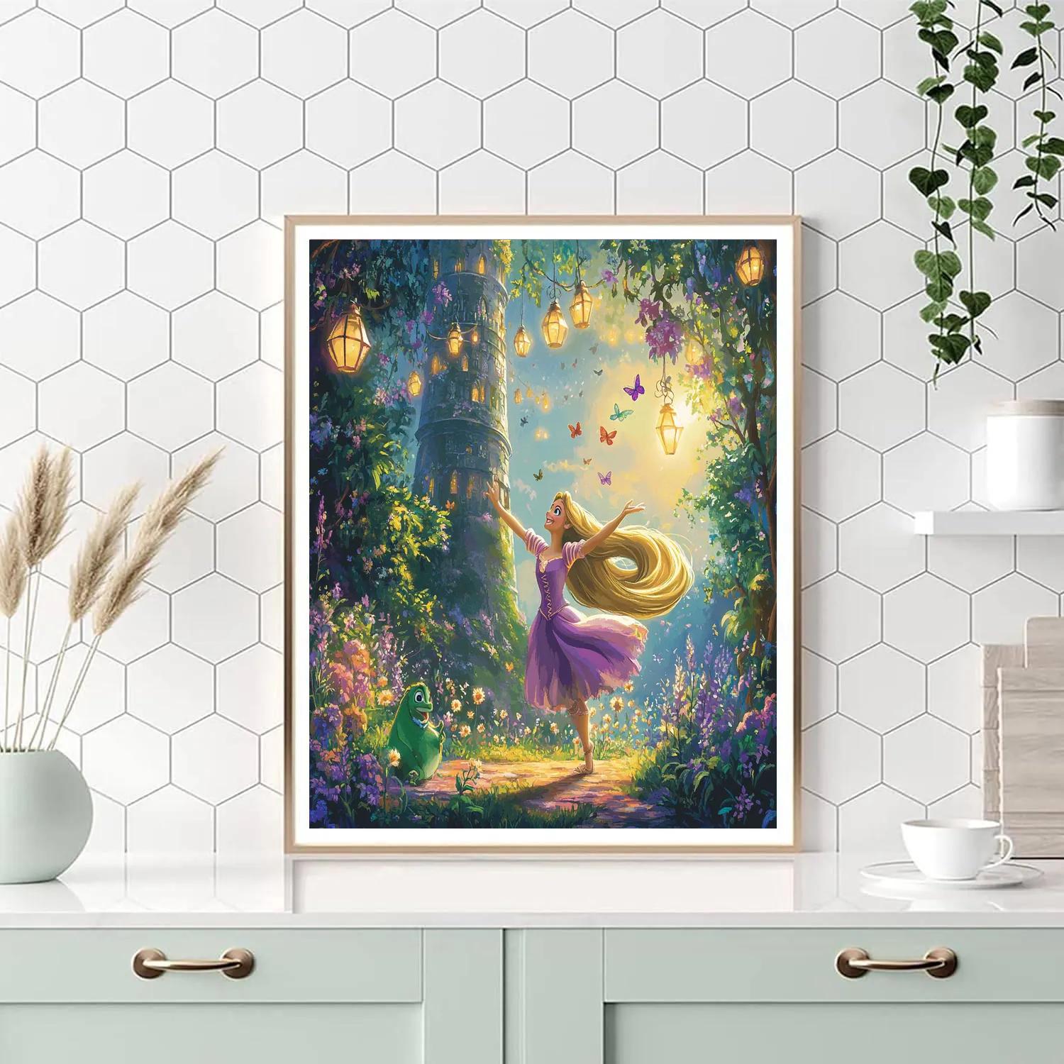 Rapunzels Tower Garden Celebration Paint by numbers kits
