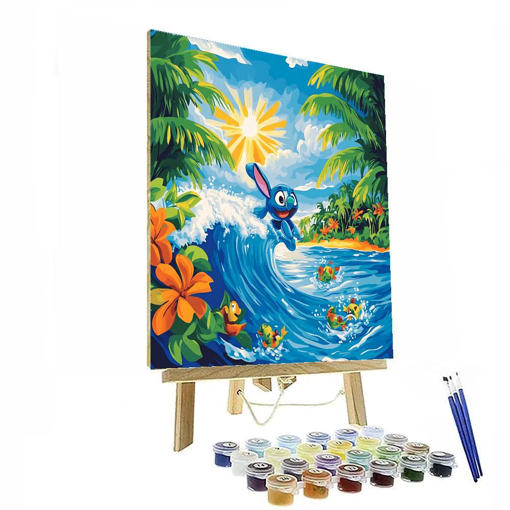 Stitchs Hawaiian Surf Adventure painting number kit
