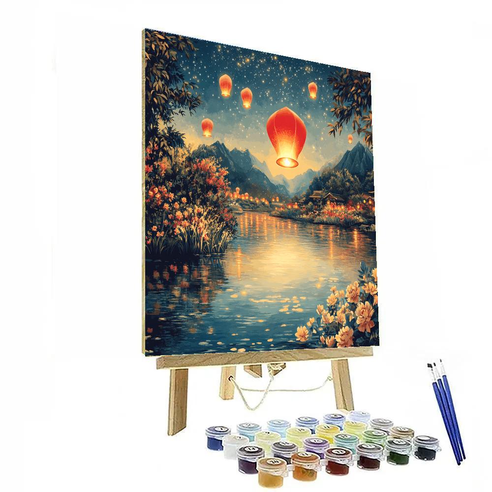 Mulans Lantern Festival Moment Paint by numbers art