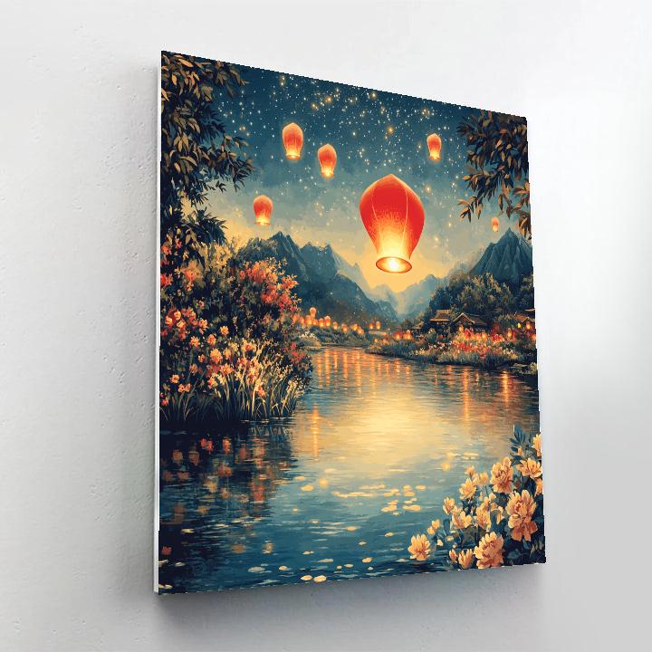 Mulans Lantern Festival Moment Paint by numbers art