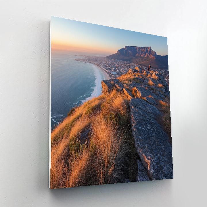 Golden Hour Vista From Table Mountain - Cape Town, South Africa Painting by numbers kit