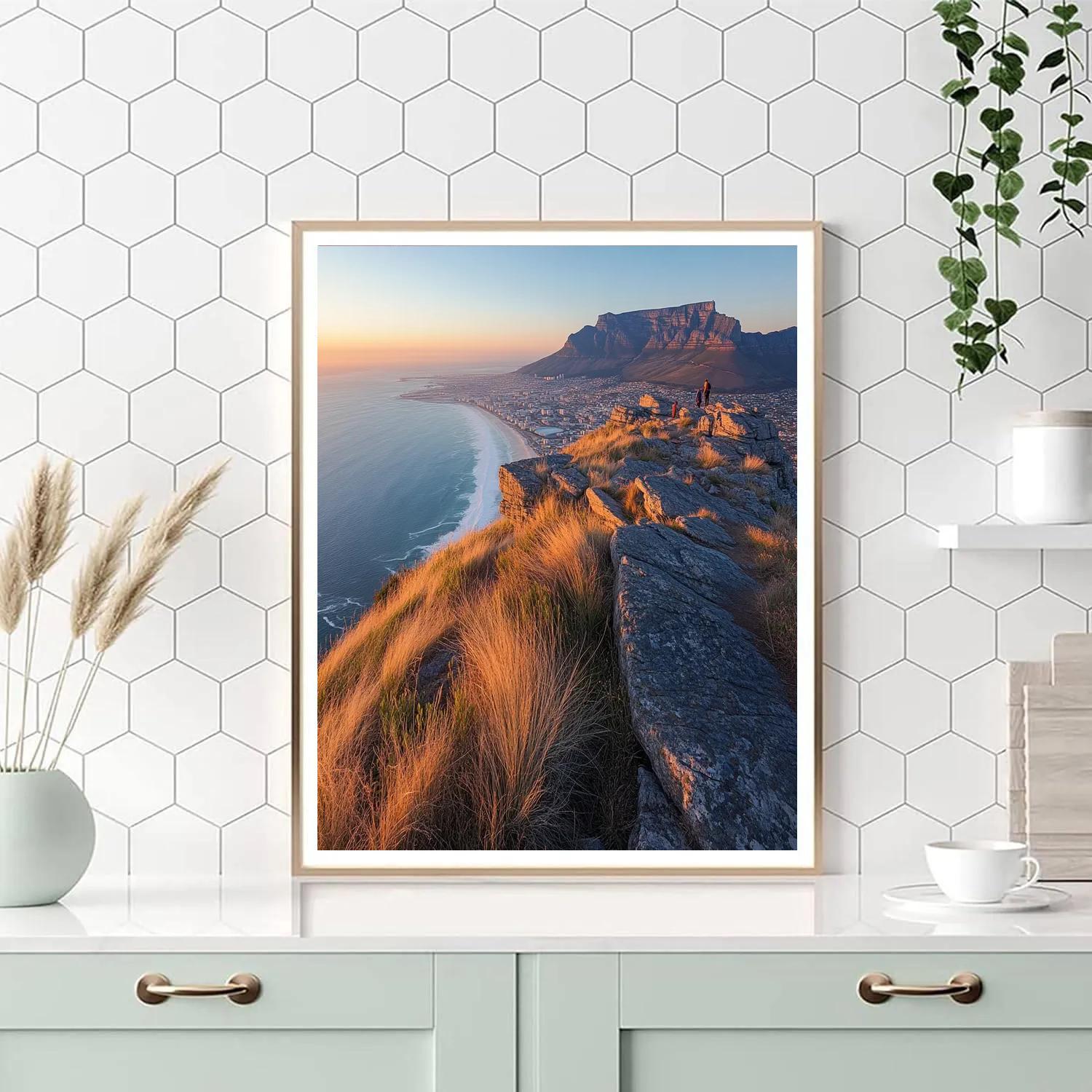 Golden Hour Vista From Table Mountain - Cape Town, South Africa Painting by numbers kit