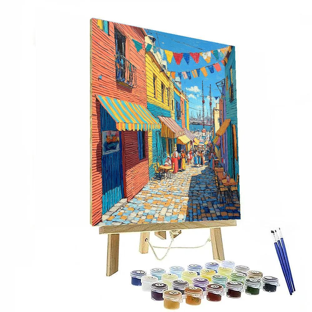 Caminito Color Promenade In La Boca - Buenos Aires, Argentina Paint by numbers kits