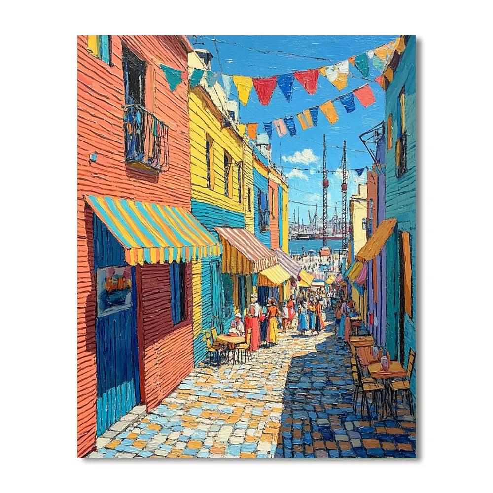Caminito Color Promenade In La Boca - Buenos Aires, Argentina Paint by numbers kits