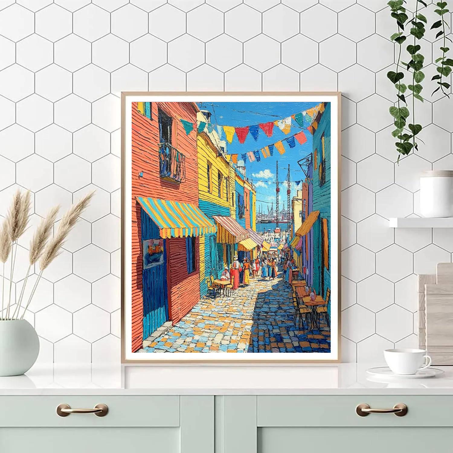 Caminito Color Promenade In La Boca - Buenos Aires, Argentina Paint by numbers kits