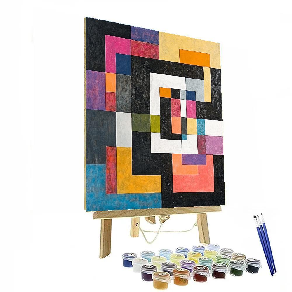 Kazimir Malevich Inspired Rhythmic Balance DIY paint by numbers