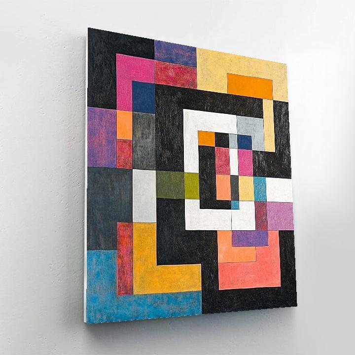 Kazimir Malevich Inspired Rhythmic Balance DIY paint by numbers