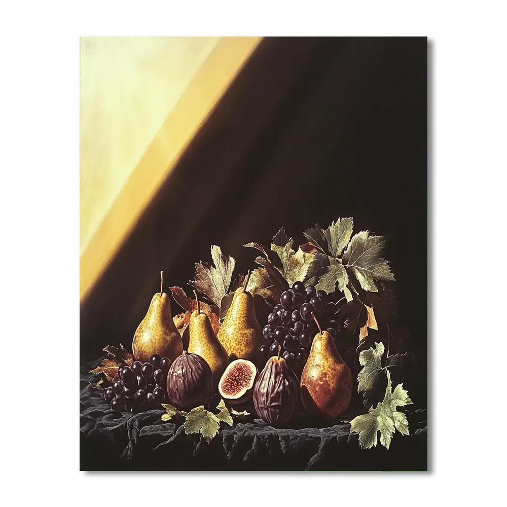 Caravaggio Inspired Mysterious Decay Still Life painting number kit