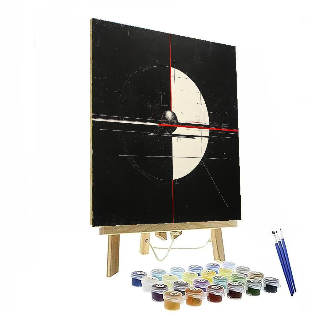 Kazimir Malevich Inspired Orbital Suprematism Grid paint by number