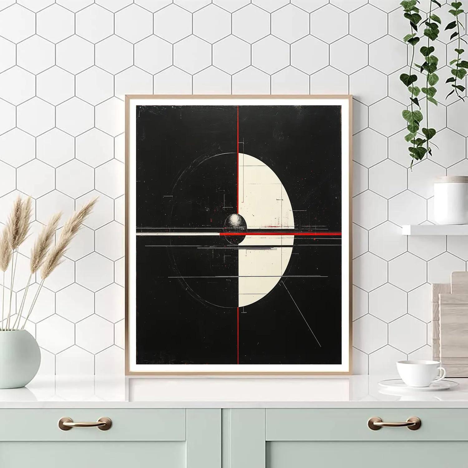 Kazimir Malevich Inspired Orbital Suprematism Grid paint by number