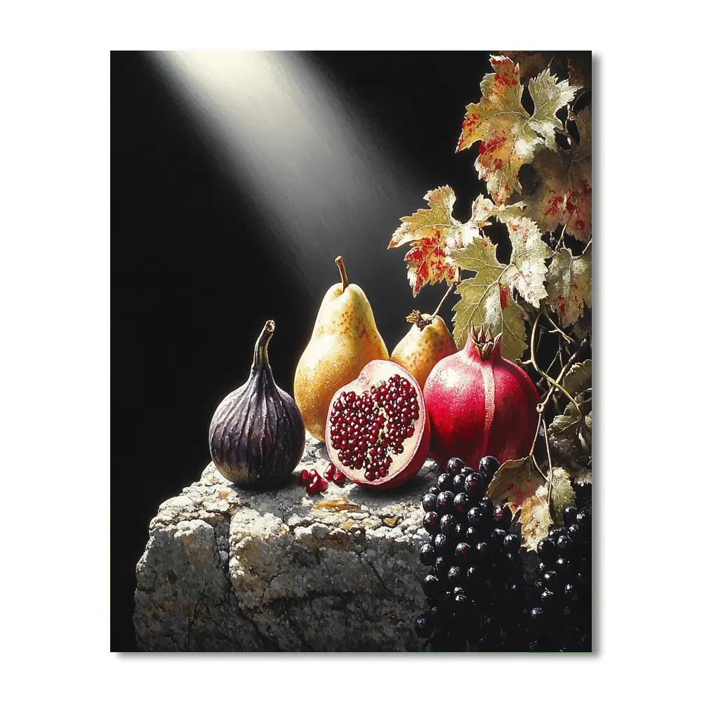 Caravaggio Inspired Tenebrism Orchard Still Life Painting by numbers kit