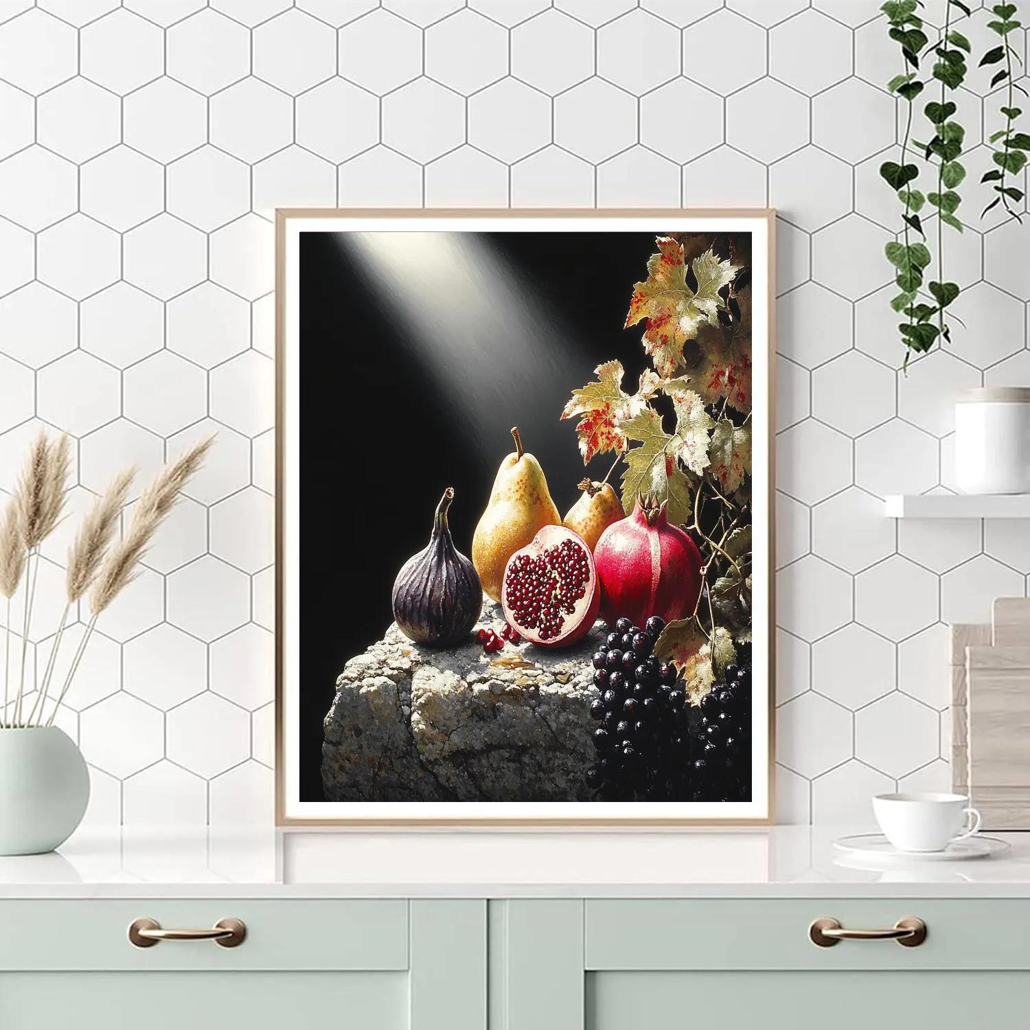 Caravaggio Inspired Tenebrism Orchard Still Life Painting by numbers kit
