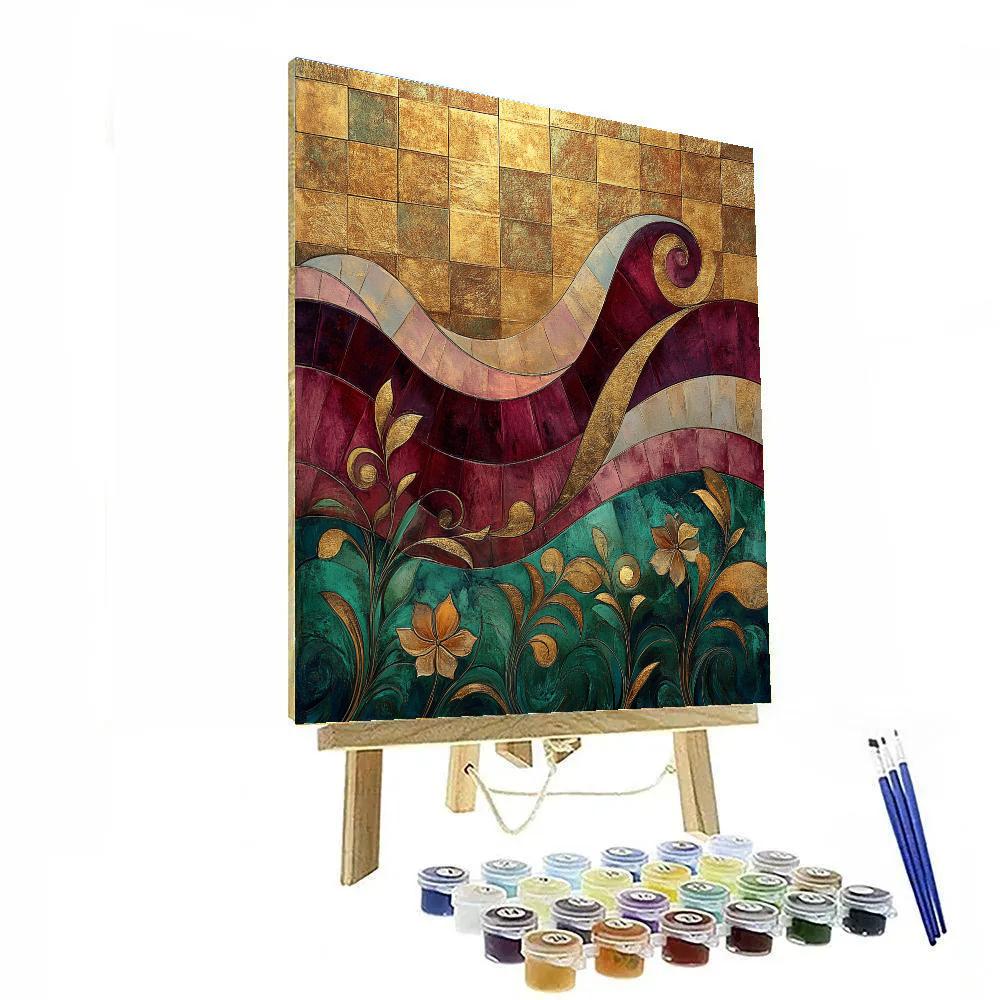 Gustav Klimt Inspired Luminous Meadow Paint by numbers kits