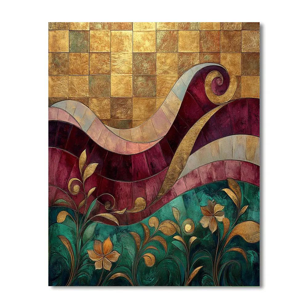 Gustav Klimt Inspired Luminous Meadow Paint by numbers kits