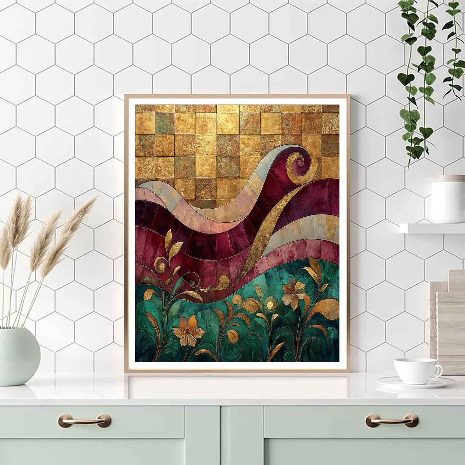 Gustav Klimt Inspired Luminous Meadow Paint by numbers kits