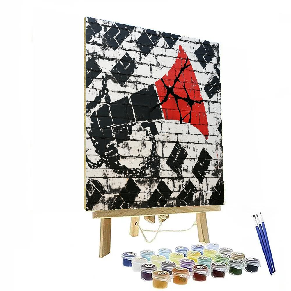 Banksy Inspired Silent Resistance Revolution Painting by numbers kit