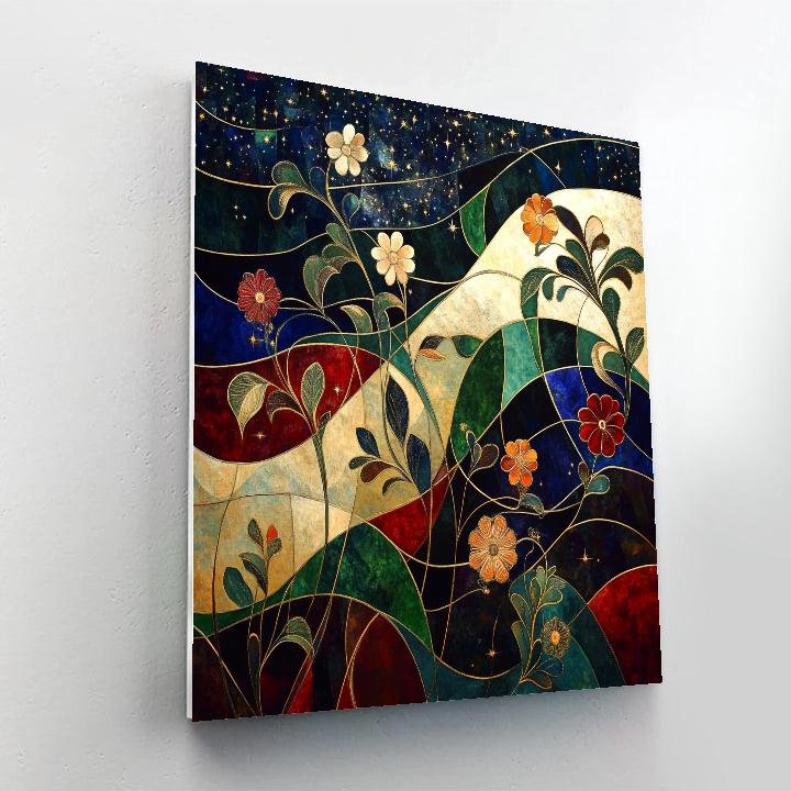 Gustav Klimt Inspired Celestial Bloom Painting by numbers kit