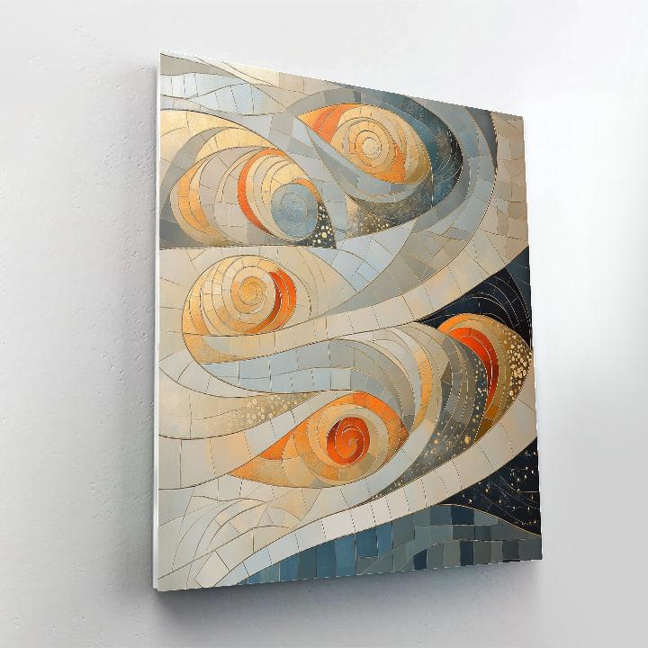 Gustav Klimt Inspired Harmony Of Patterns painting number kit