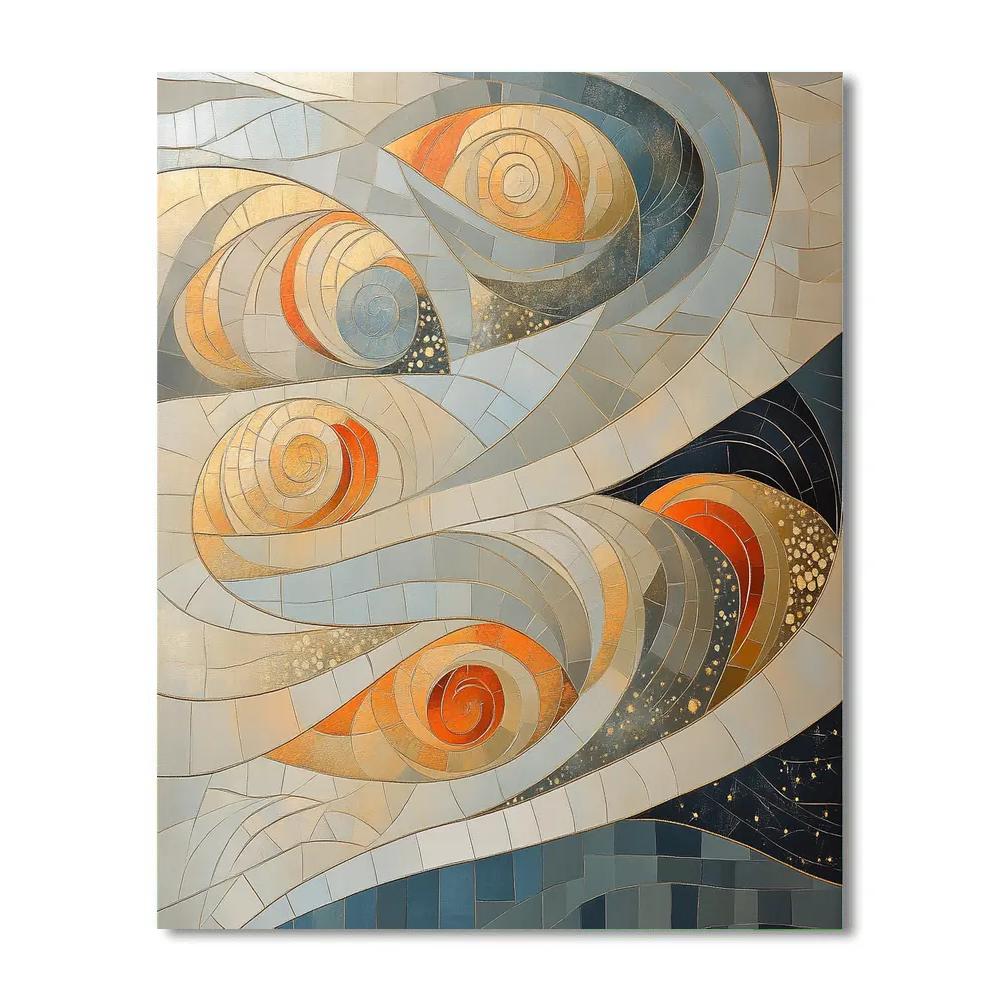 Gustav Klimt Inspired Harmony Of Patterns painting number kit