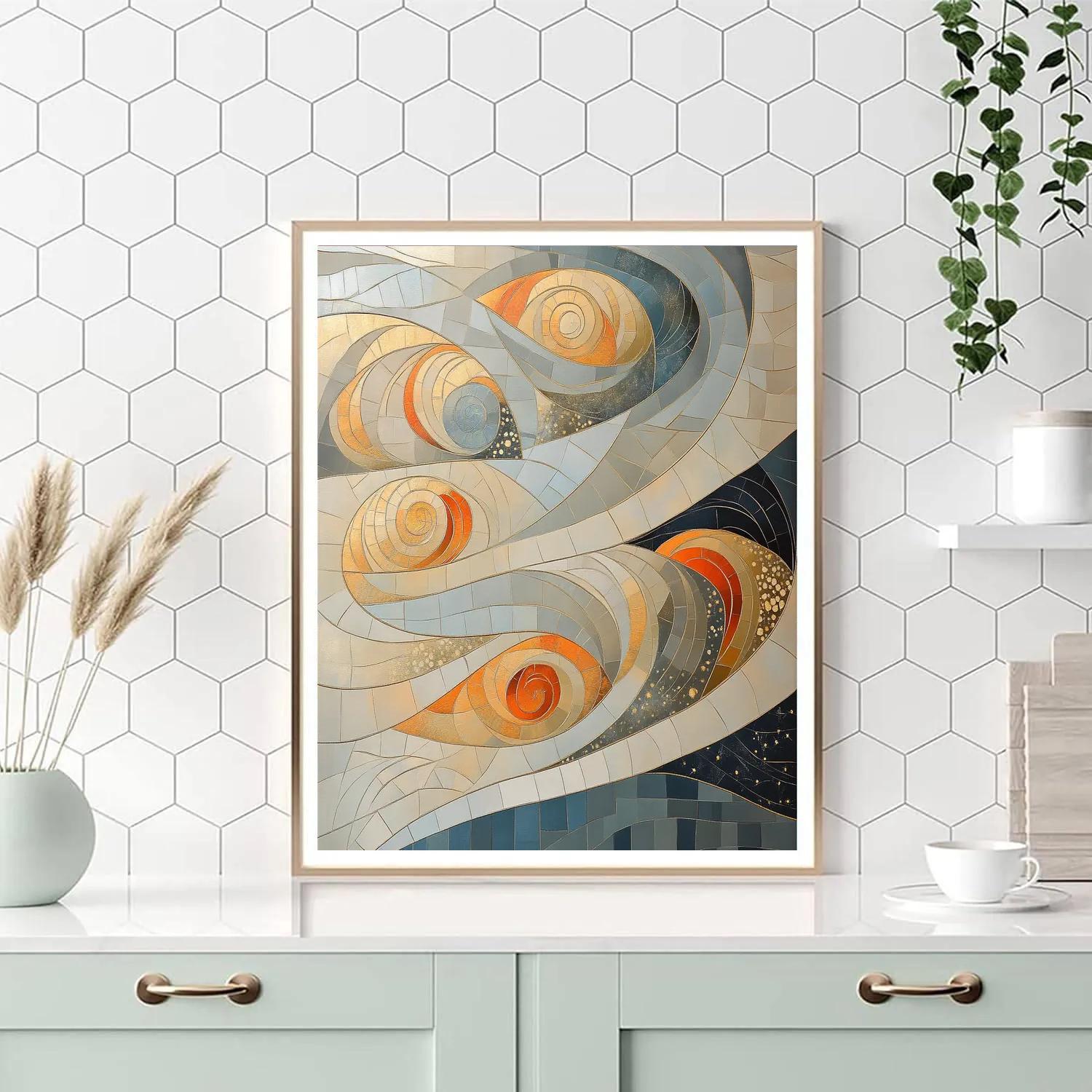 Gustav Klimt Inspired Harmony Of Patterns painting number kit