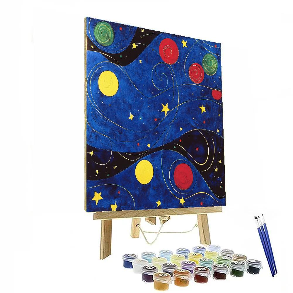 Joan Miró Inspired Cosmic Reverie painting number kit