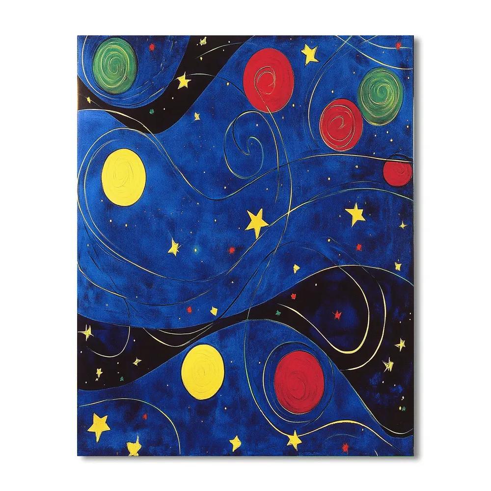 Joan Miró Inspired Cosmic Reverie painting number kit