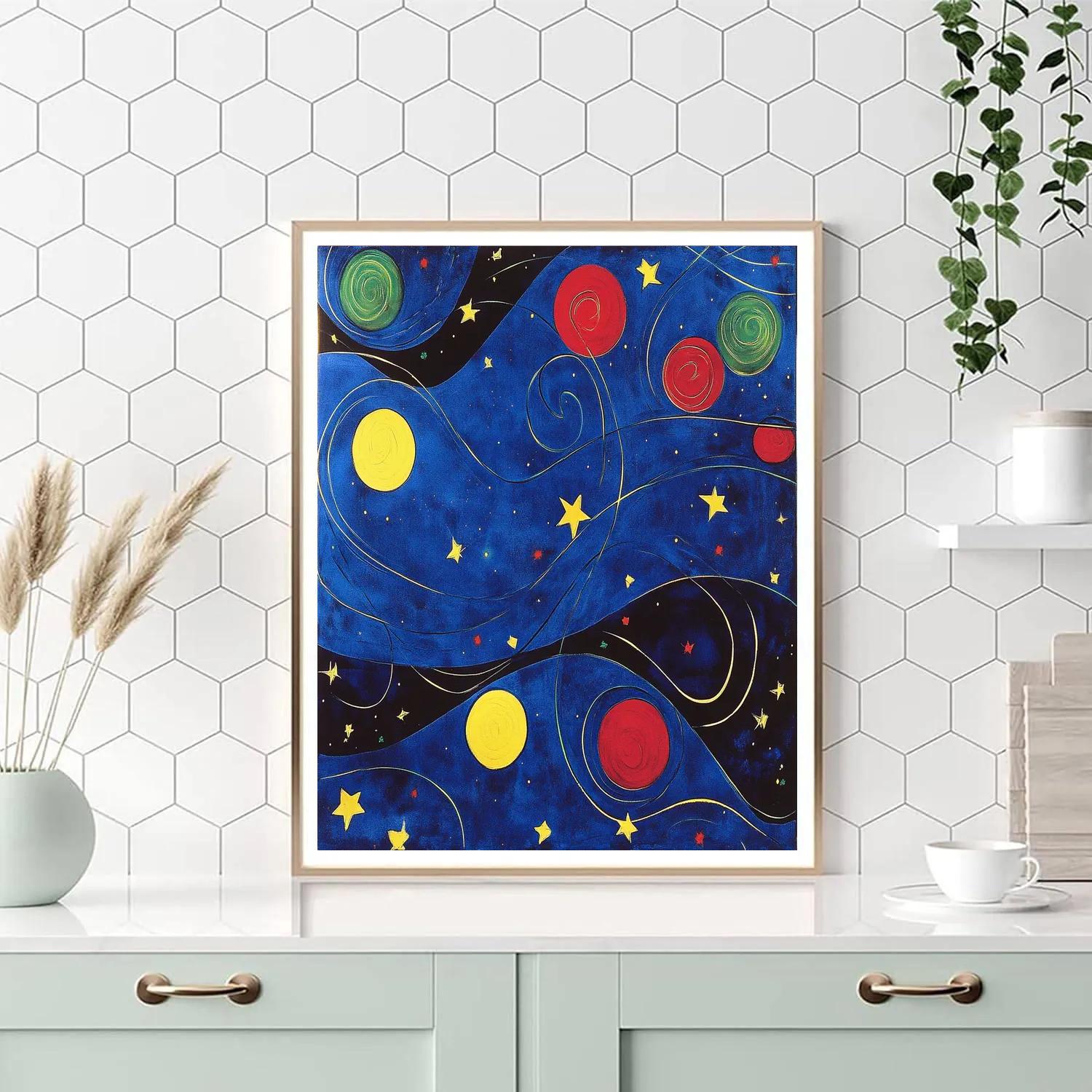 Joan Miró Inspired Cosmic Reverie painting number kit