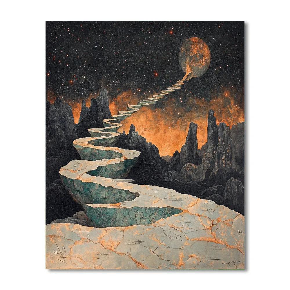 Michelangelo Inspired Comet Spine Numbered painting kits