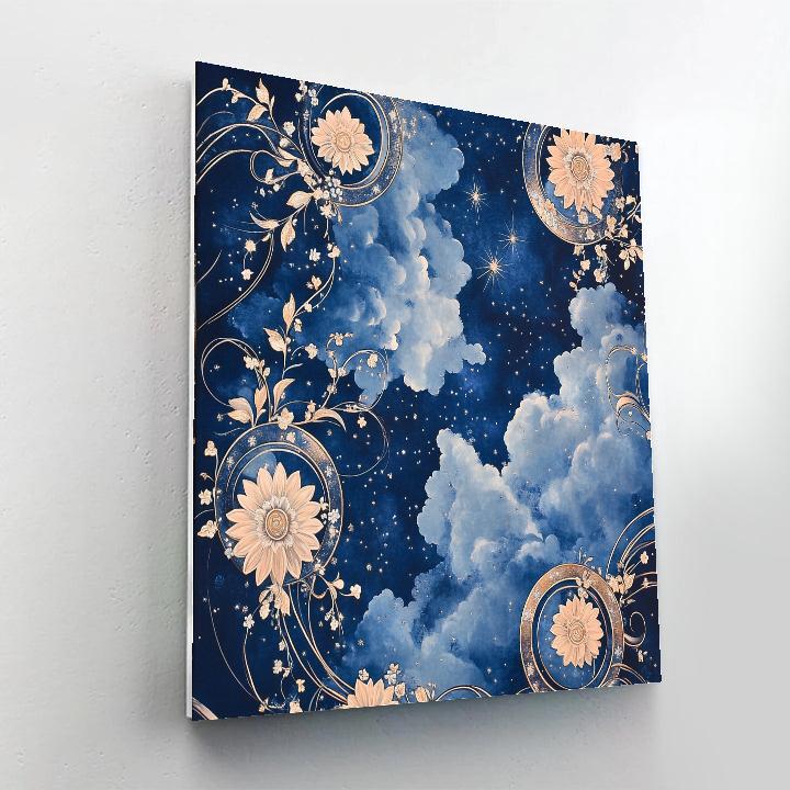 Alphonse Mucha Inspired Celestial Garden Vintage paint by color