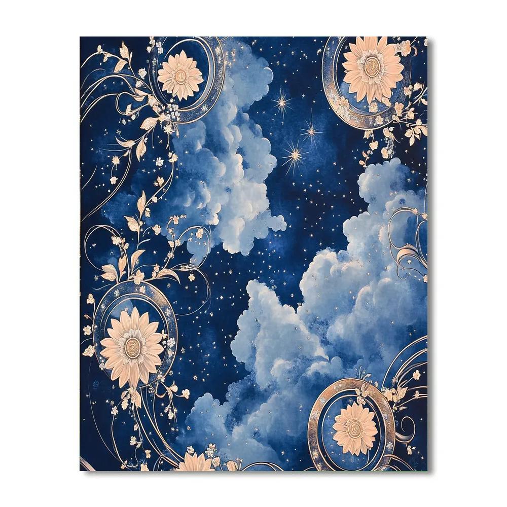 Alphonse Mucha Inspired Celestial Garden Vintage paint by color