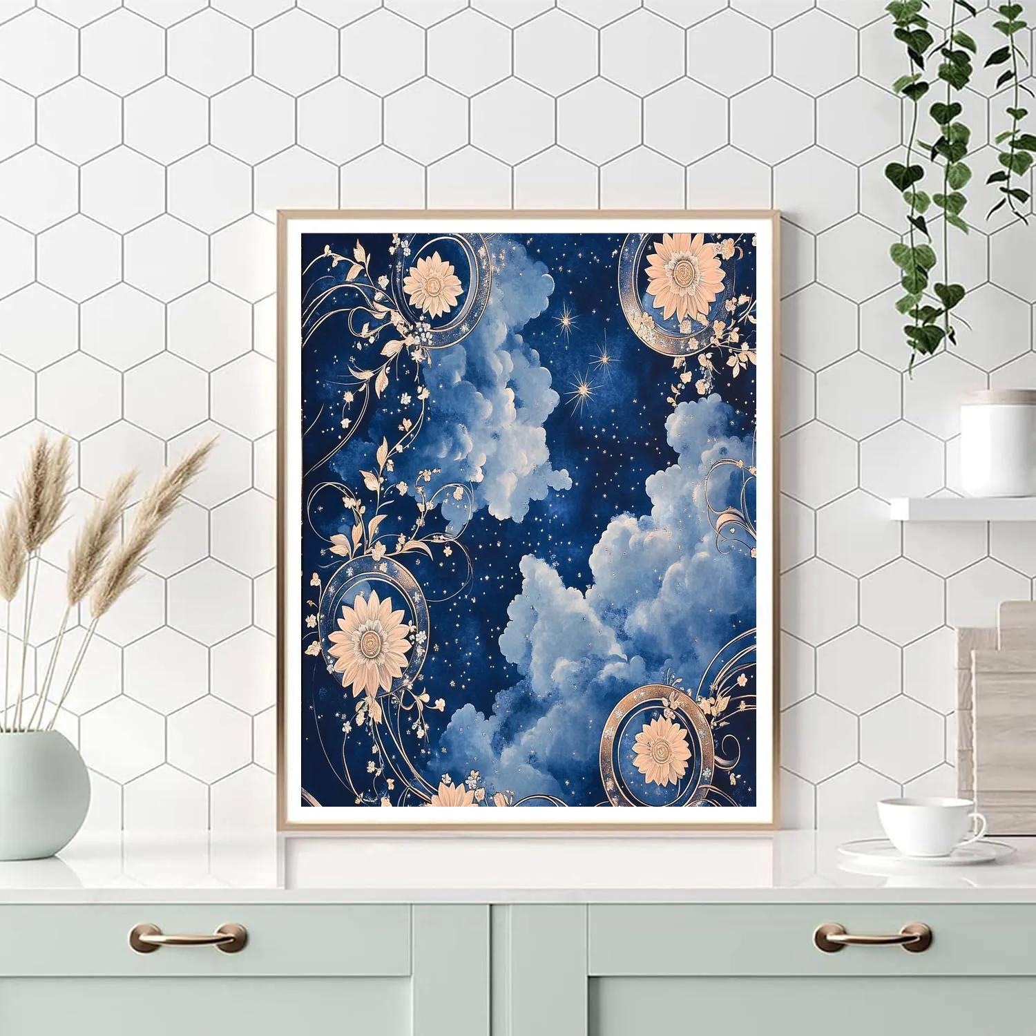 Alphonse Mucha Inspired Celestial Garden Vintage paint by color