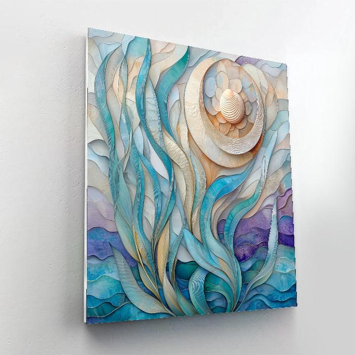 Alphonse Mucha Inspired Oceanic Whorl Paint by numbers art