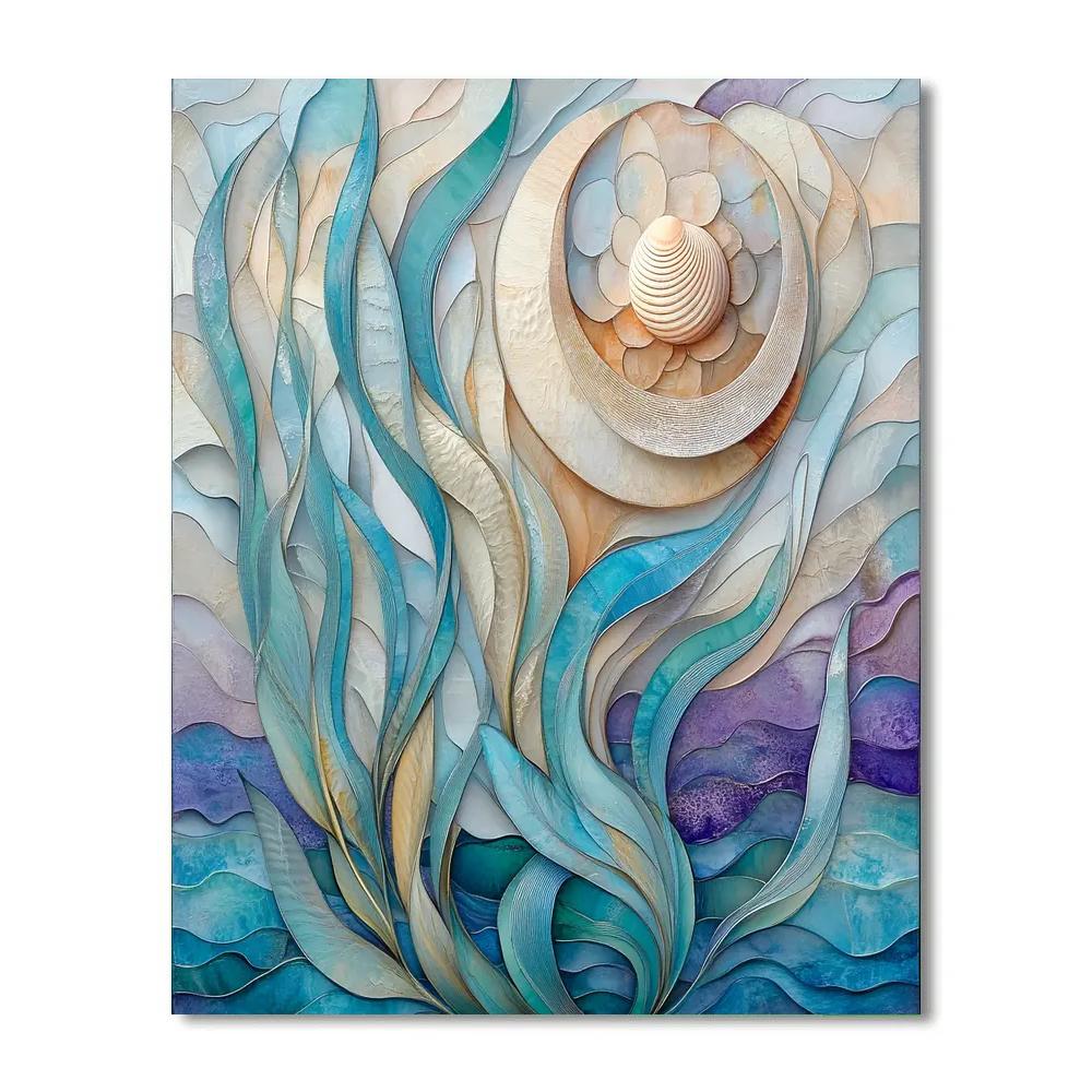 Alphonse Mucha Inspired Oceanic Whorl Paint by numbers art