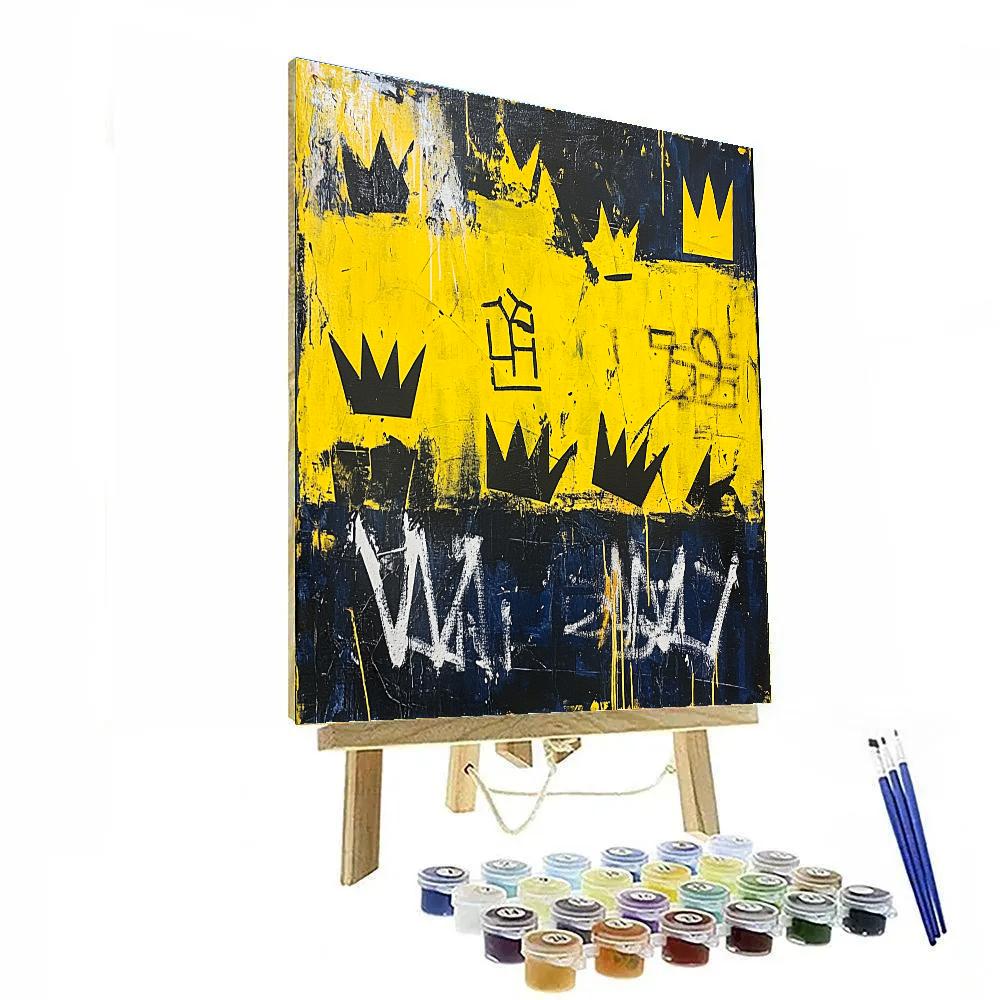 Jean-Michel Basquiat Inspired Anthem Of Symbols Paint by numbers kits