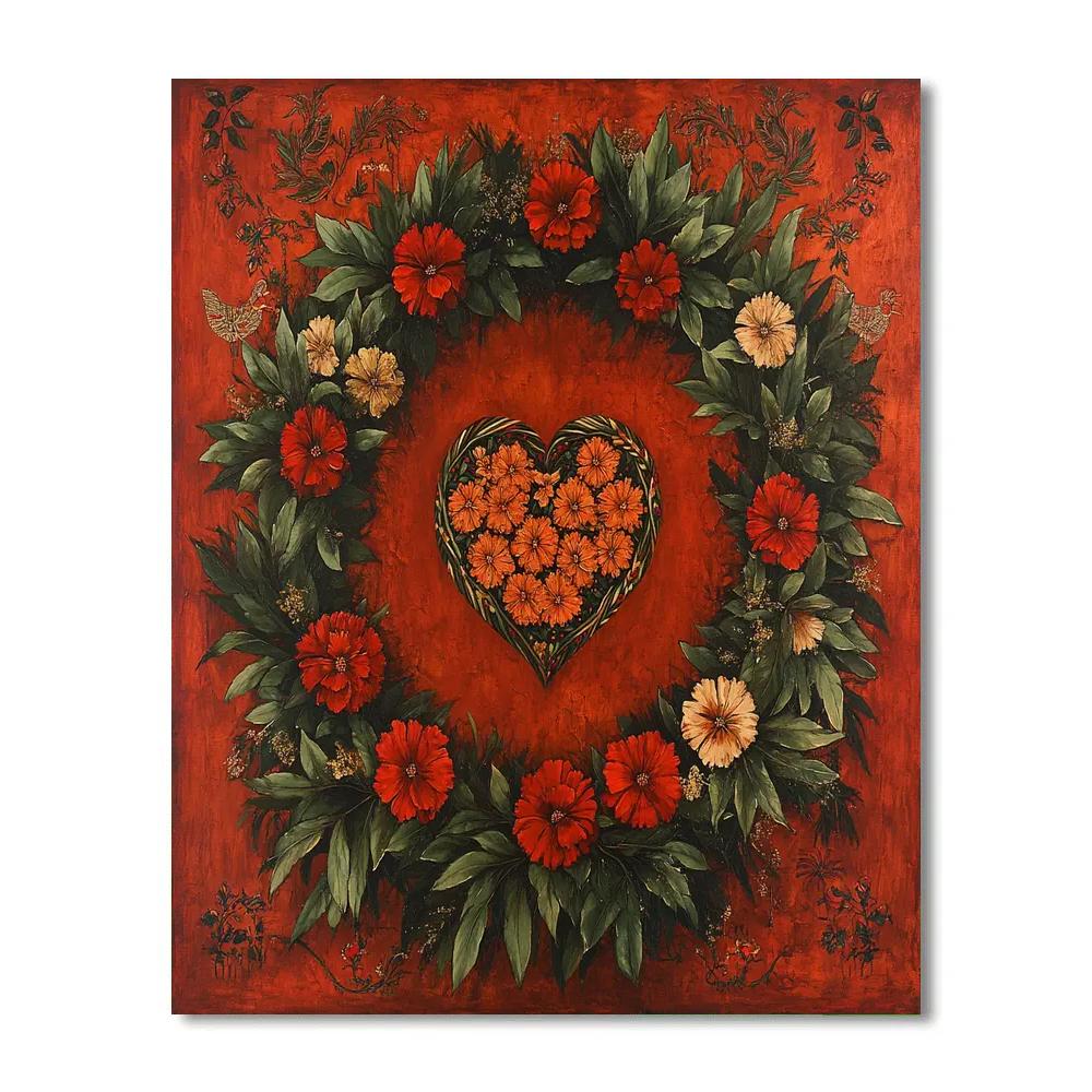 Frida Kahlo Inspired Floral Allegory Painting by numbers kit