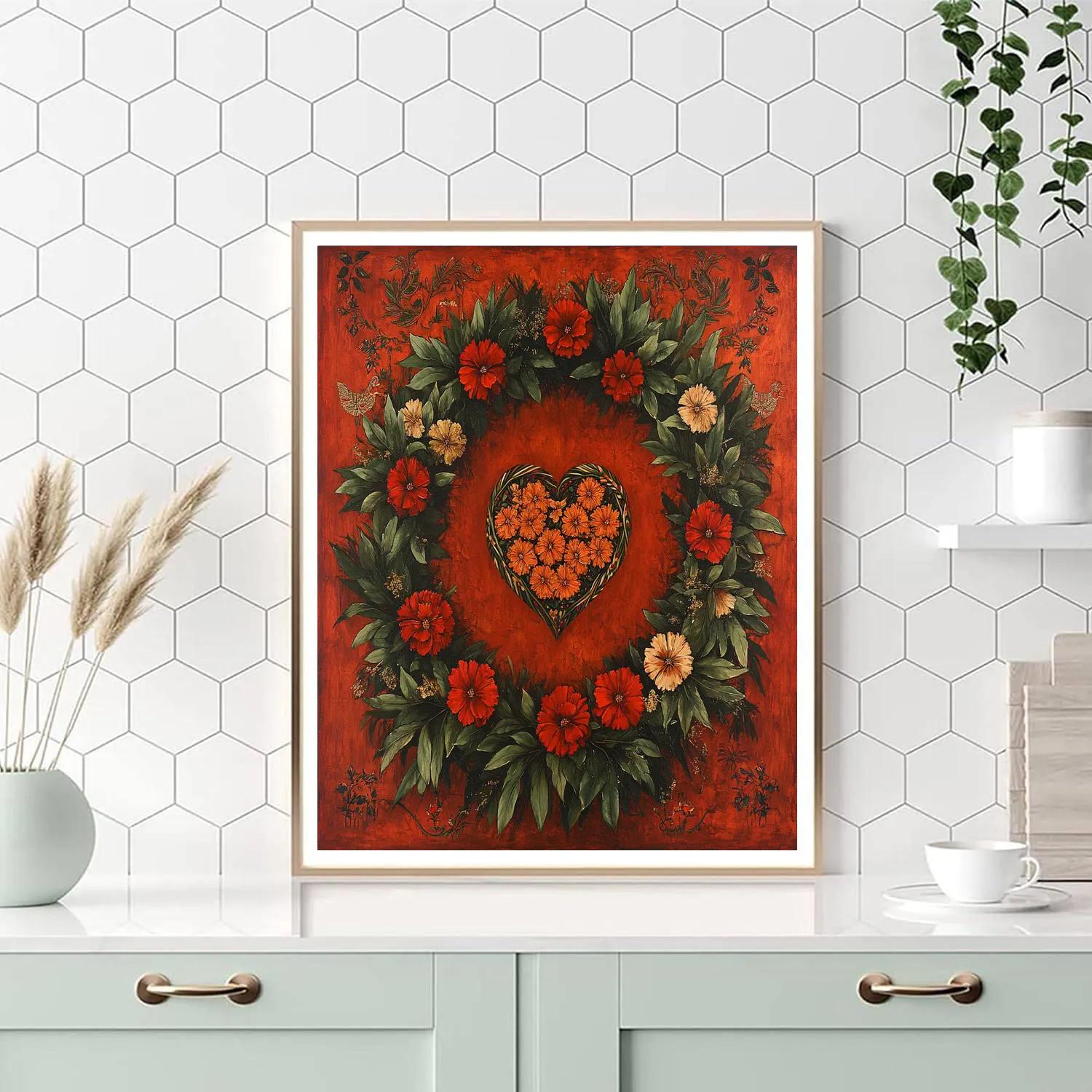 Frida Kahlo Inspired Floral Allegory Painting by numbers kit